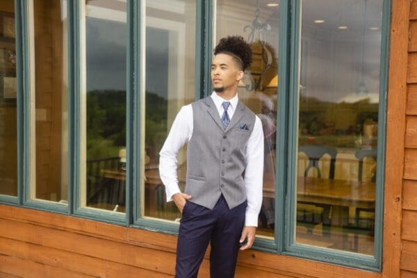 Light Grey Cambridge Vest