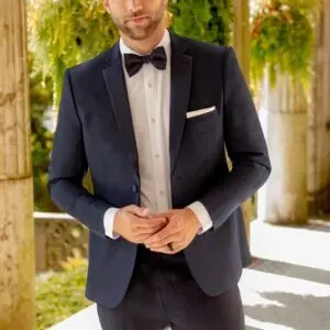 Navy Dawson Tuxedo with Black Pants